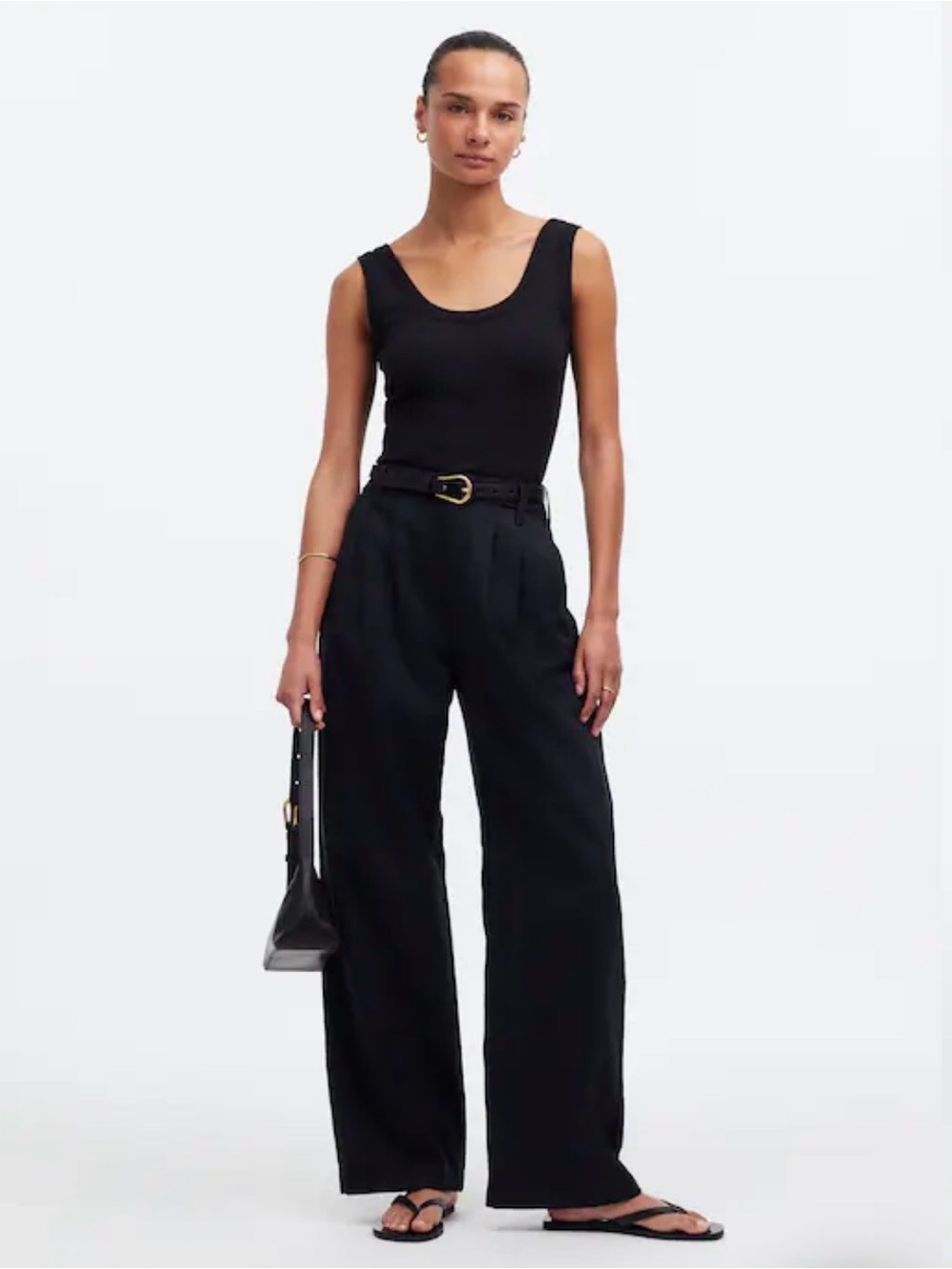 Madewell Black Wide Leg Pants